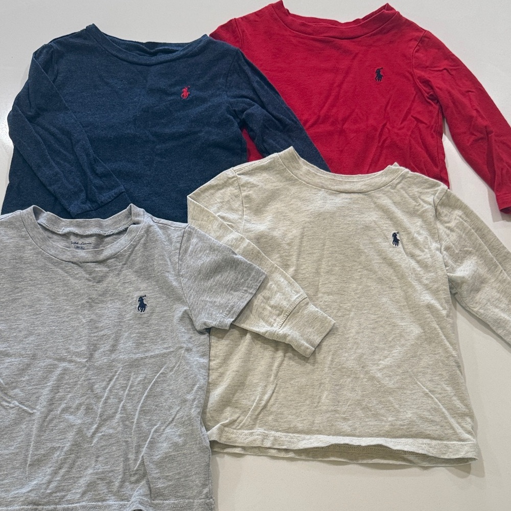 Bundle of Polo by Ralph Lauren Kids Long Sleeve Tees - 18M and 2T